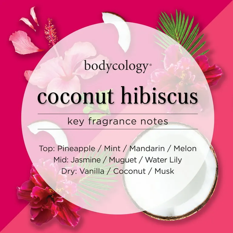 Bodycology Fragrance Body Mist, Coconut Hibiscus, 8 fl oz