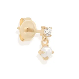 By Charlotte 14k Gold Tranquillity Diamond Single Stud Earring