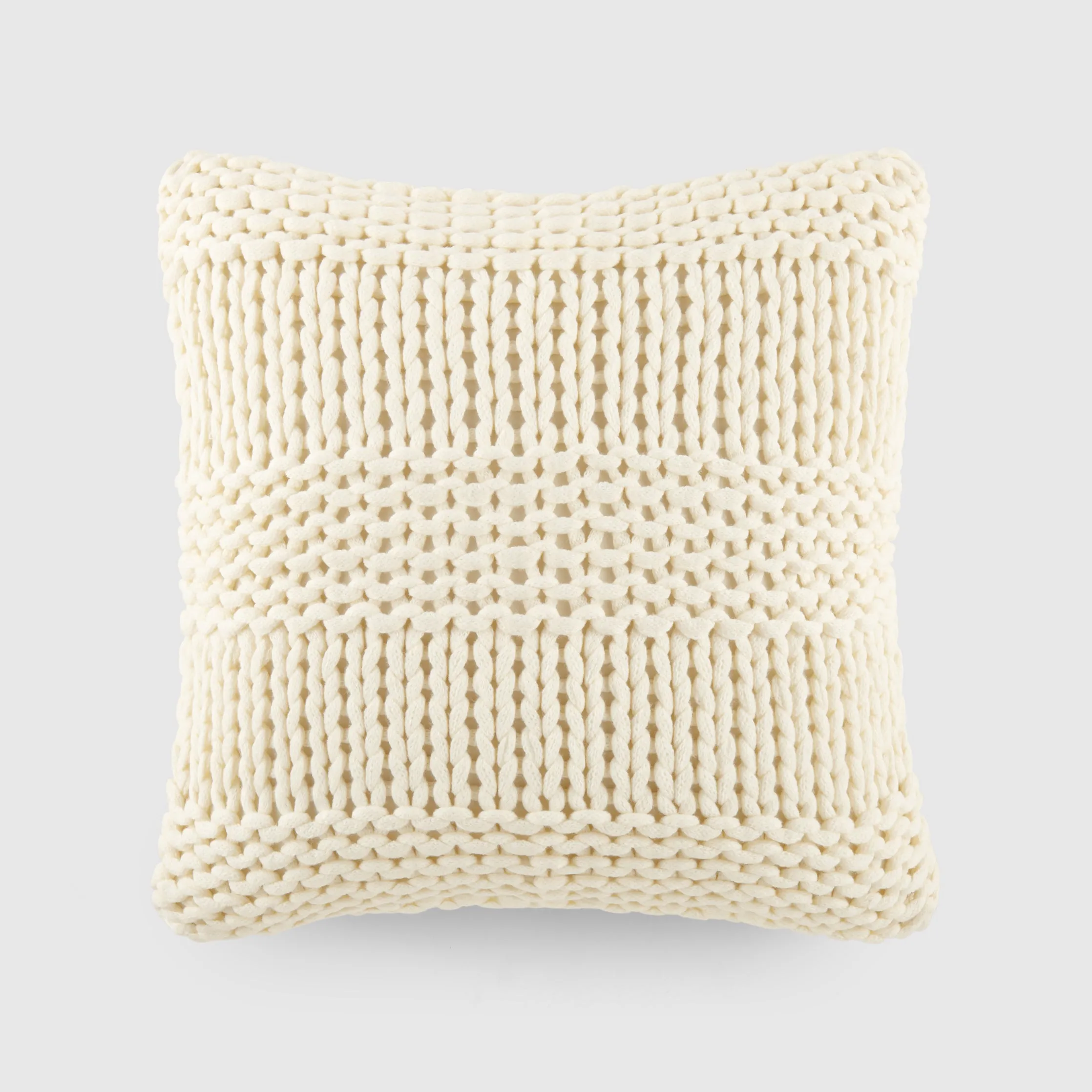 Chunky Knit Throw Pillow Cover and Insert