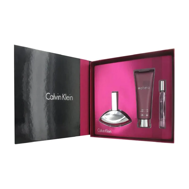 CK EUPHORIA WOMEN EDP 3S SET (100ML 30ML 100ML B/LOTION)