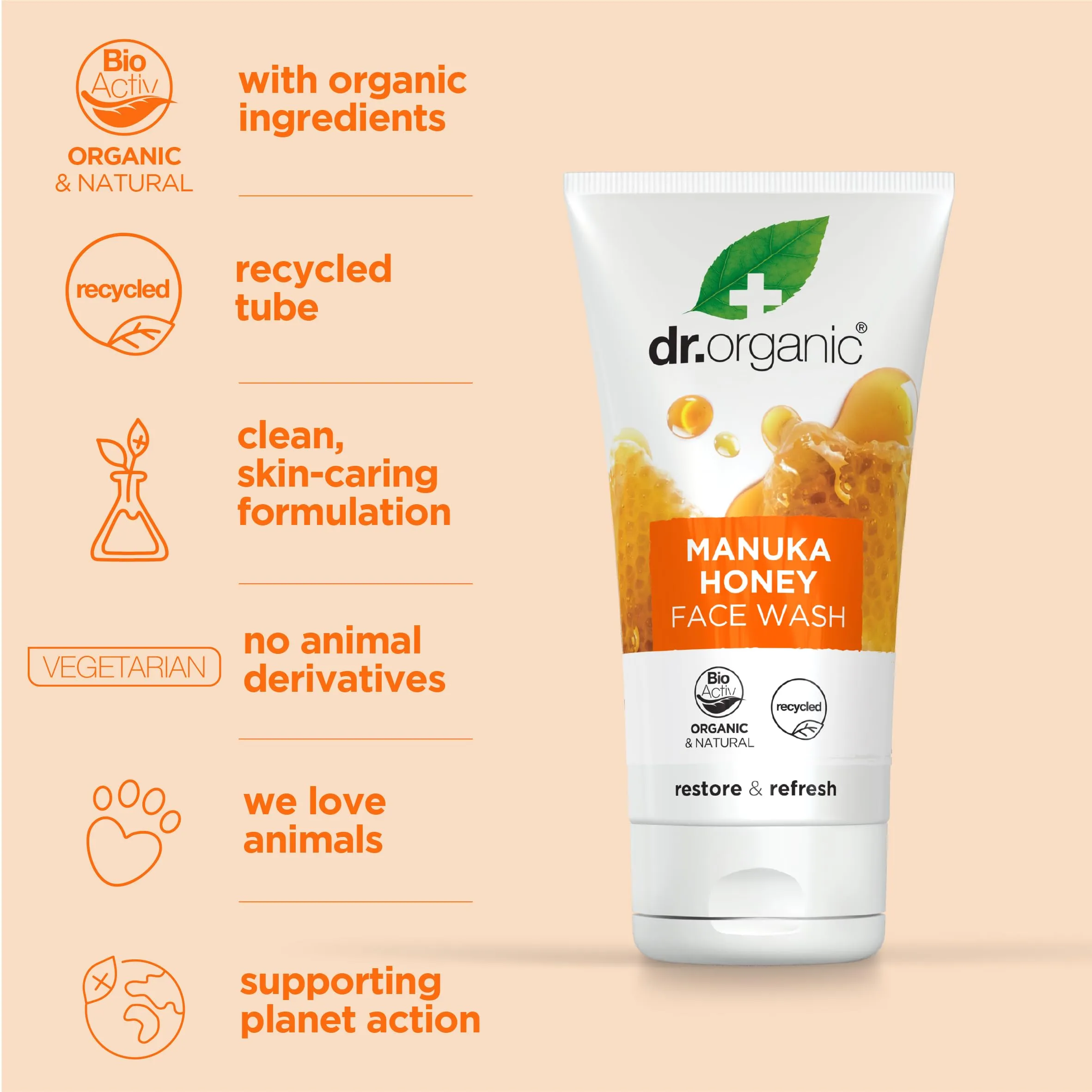 Dr Organic Bioactive Skincare Organic Manuka Honey Active Face Mask 125ml