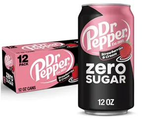 Dr Pepper Strawberry Cream Zero 12 Pack / 12oz cans