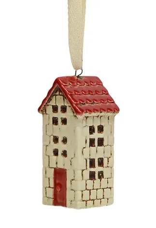 French Country Hanging House Grande Chalet Red White