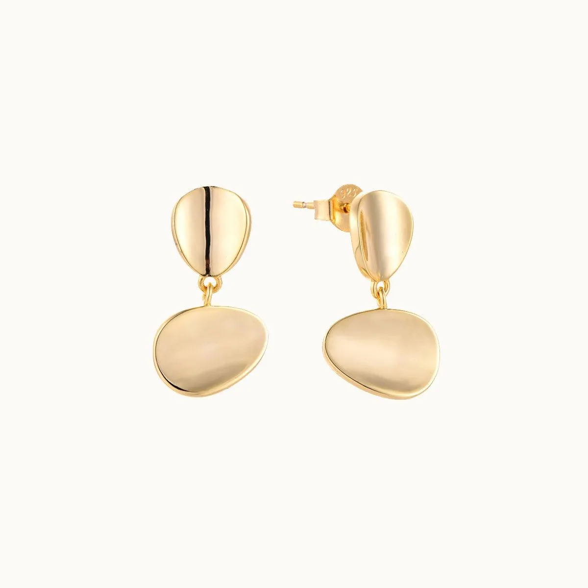 Golden Bean Drop Earrings