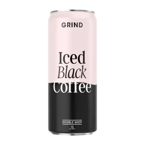 Grind Iced Black Coffee Cans 250ml (Pack of 8) - KA271