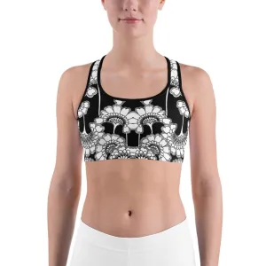 Japanese Floral Sports Bra