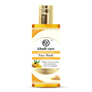 khadi care Herbal Turmeric Face Wash  -Pack of 2 - Each 210 ml