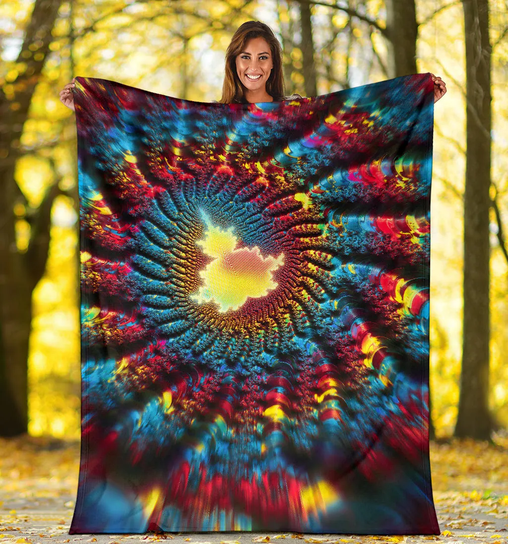 Mandelbrot Buddha: Fractal Meditation | Microfleece Blanket | Makroverset