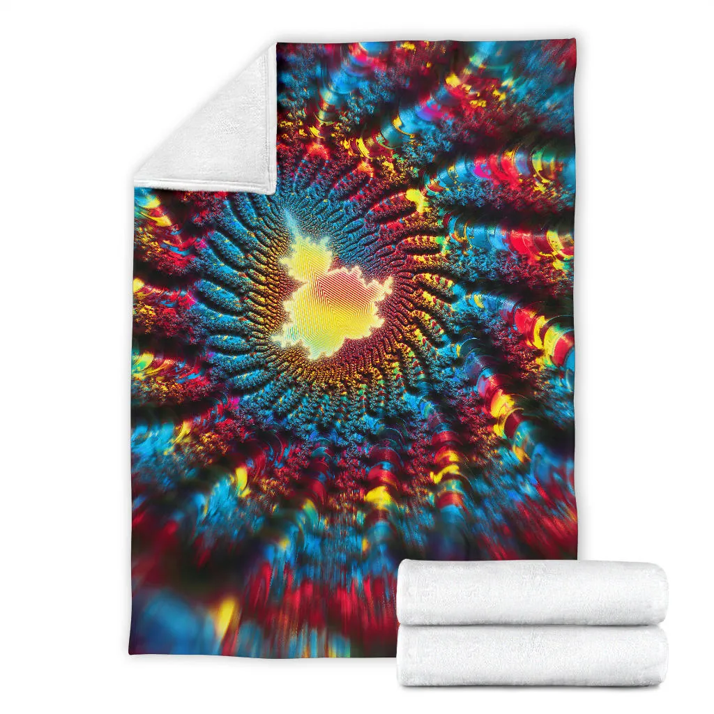 Mandelbrot Buddha: Fractal Meditation | Microfleece Blanket | Makroverset