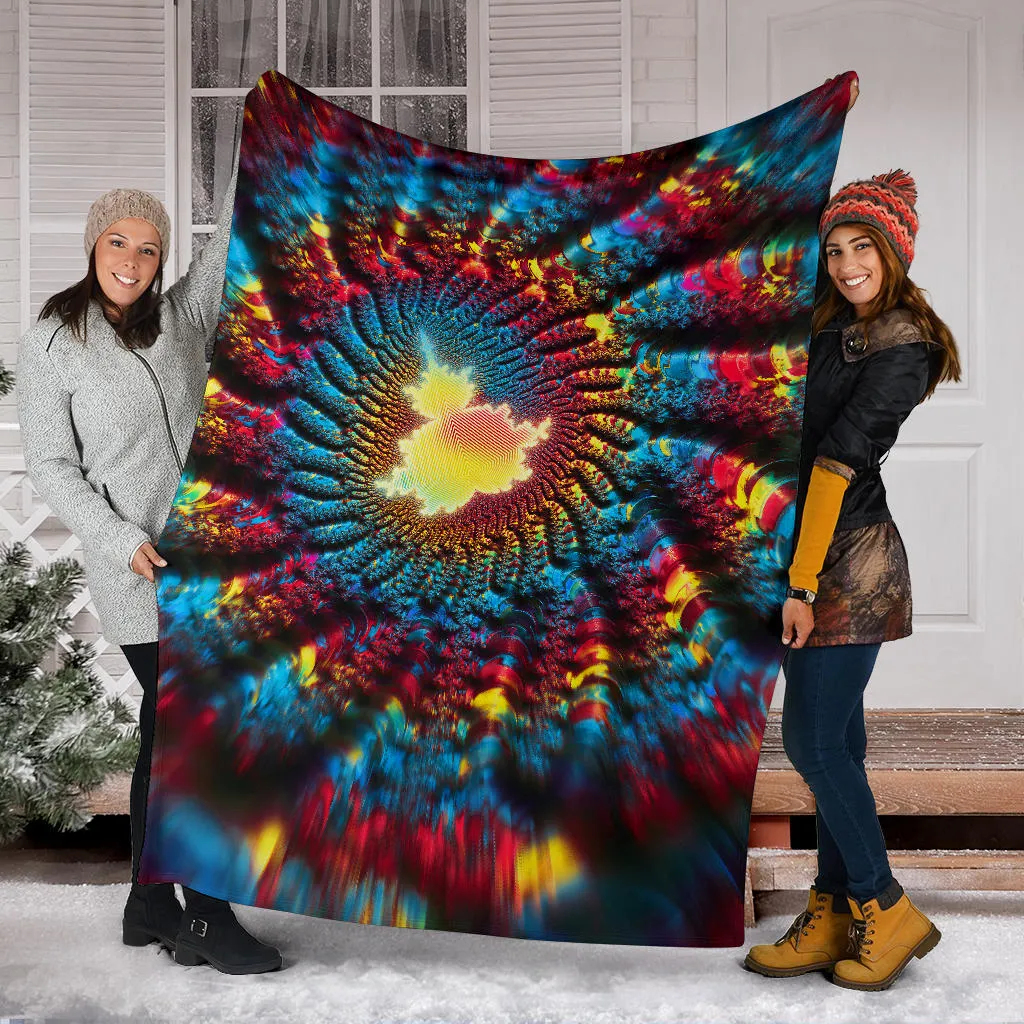 Mandelbrot Buddha: Fractal Meditation | Microfleece Blanket | Makroverset