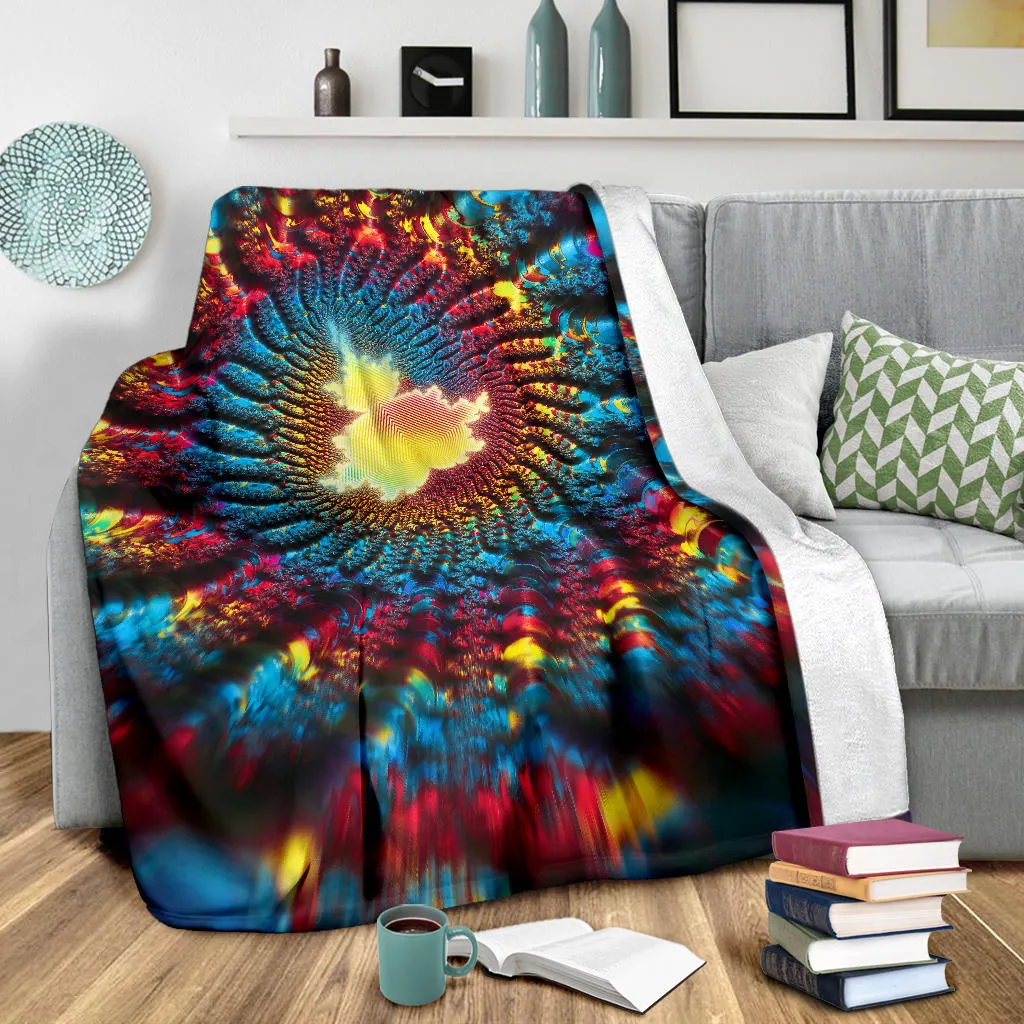 Mandelbrot Buddha: Fractal Meditation | Microfleece Blanket | Makroverset