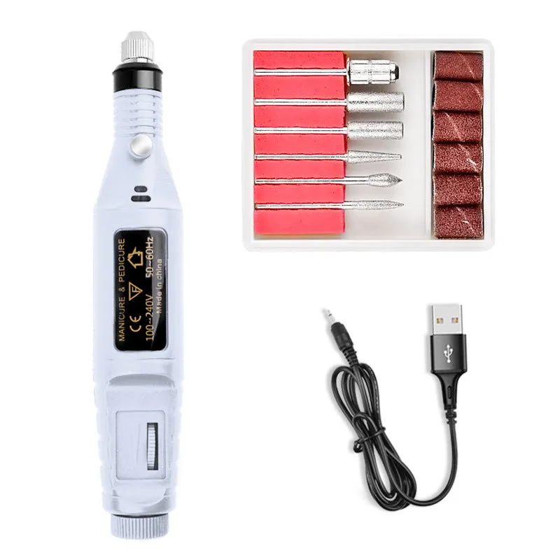 Manicure Implement Nail Mini Electric Nail Polisher Pen Type Electric Nail Grinder Exfoliating