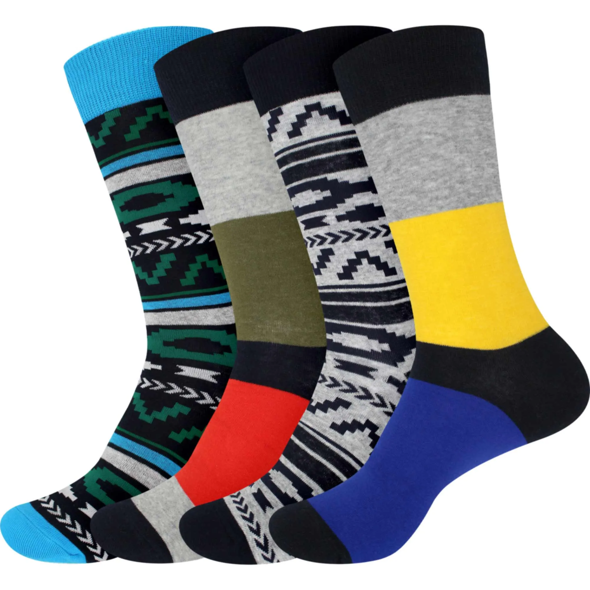 Men's Cotton Colorful Dress Socks