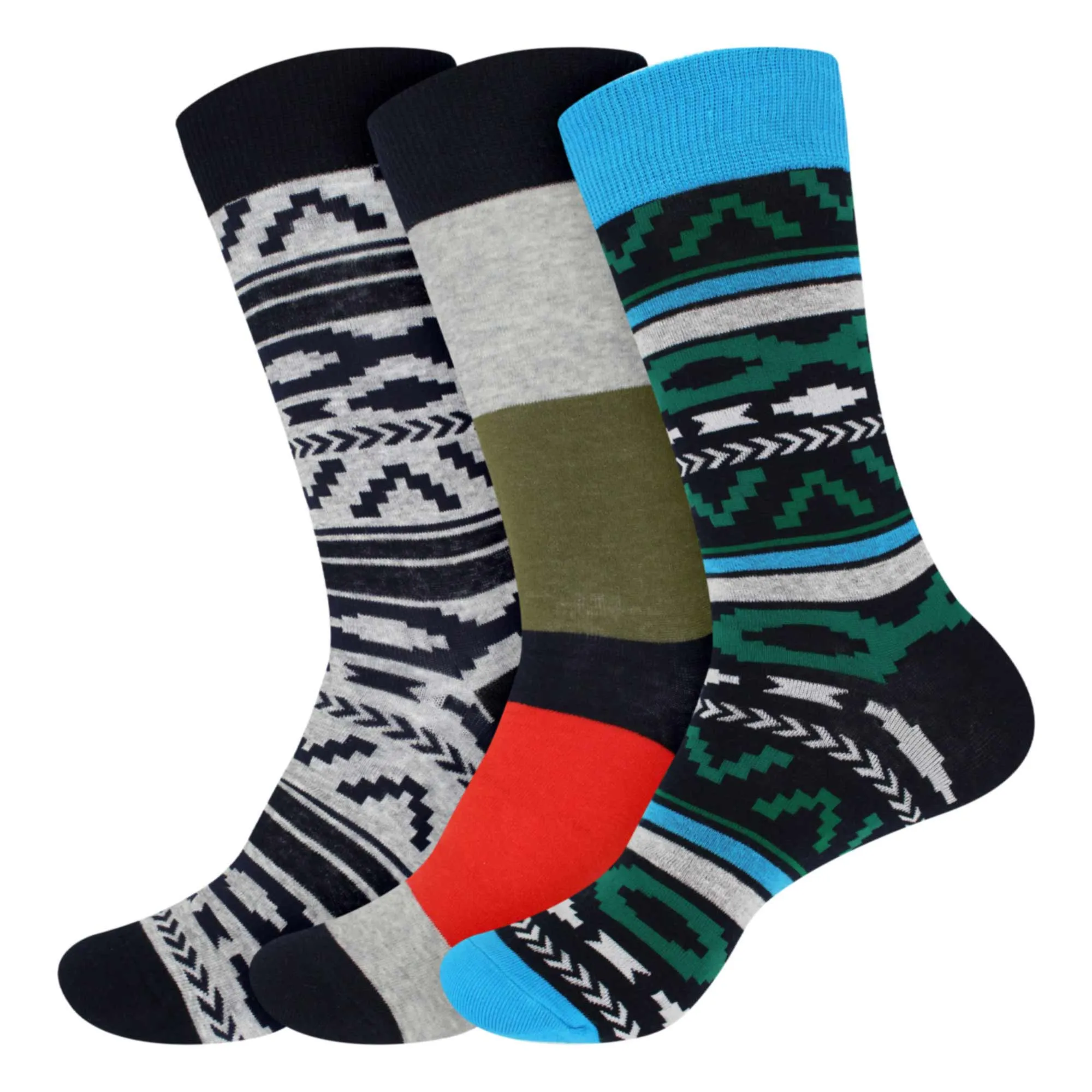 Men's Cotton Colorful Dress Socks