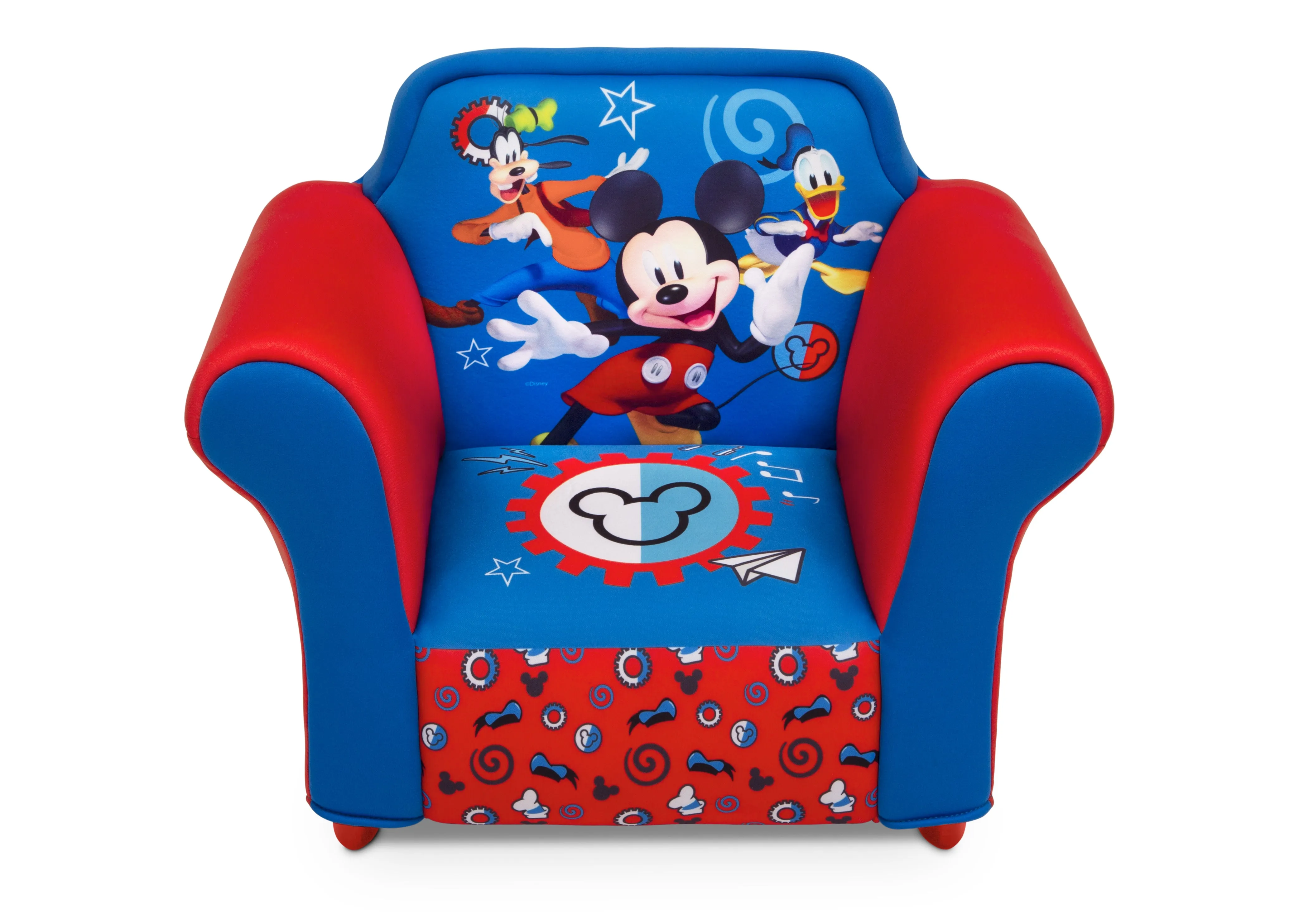 Mickey Mouse Kids Upholstered Chair with Sculpted Plastic Frame