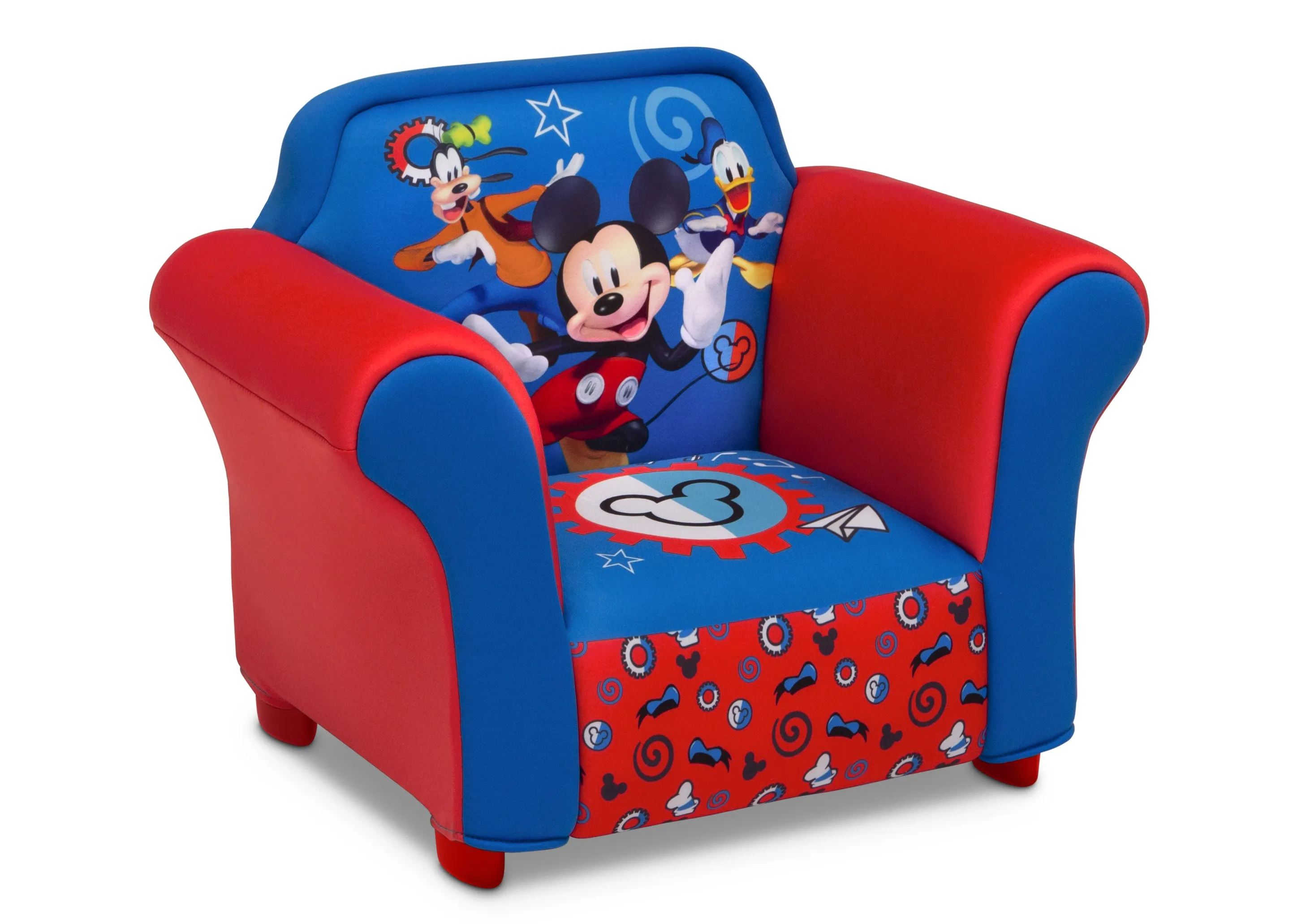 Mickey Mouse Kids Upholstered Chair with Sculpted Plastic Frame