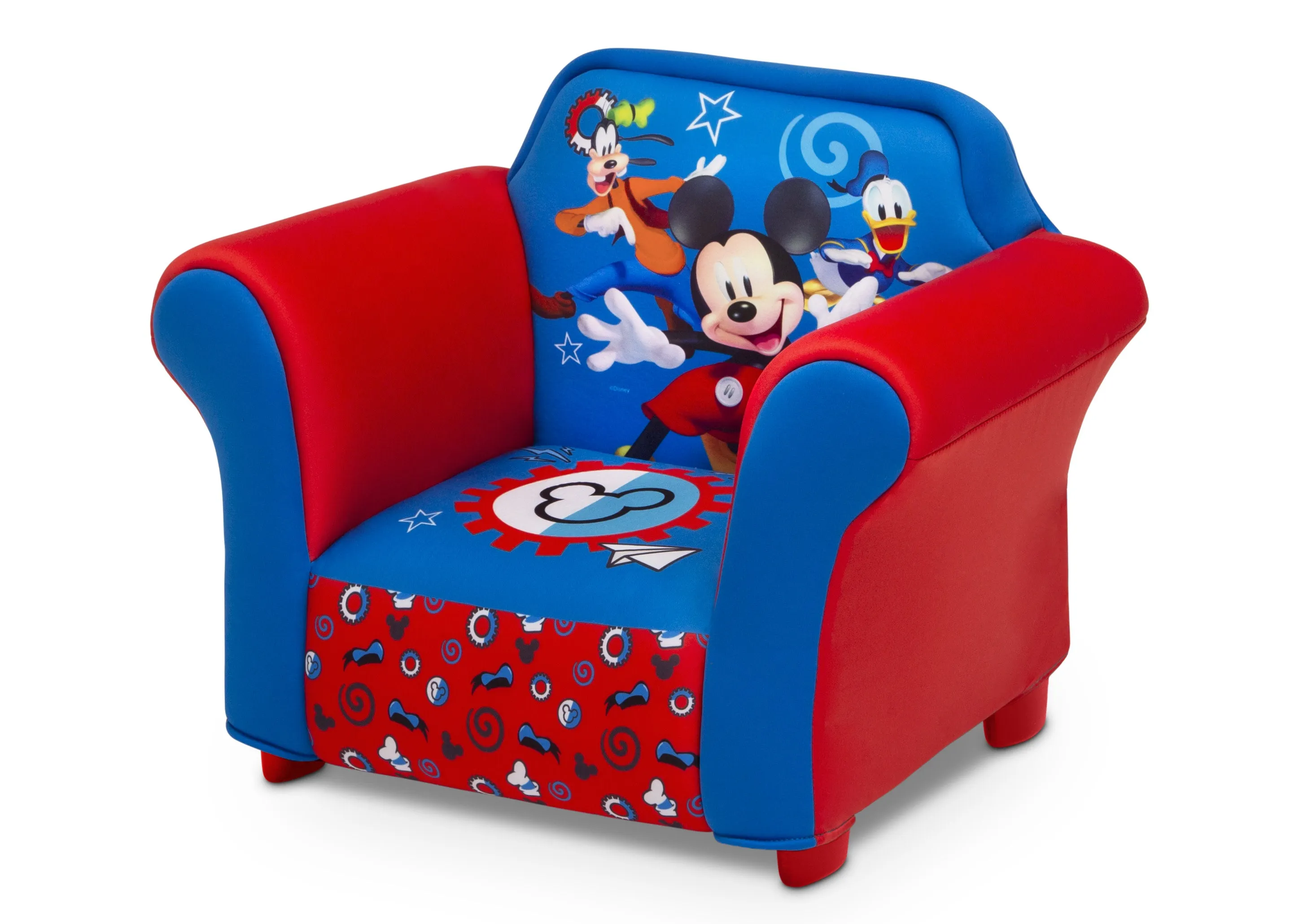 Mickey Mouse Kids Upholstered Chair with Sculpted Plastic Frame