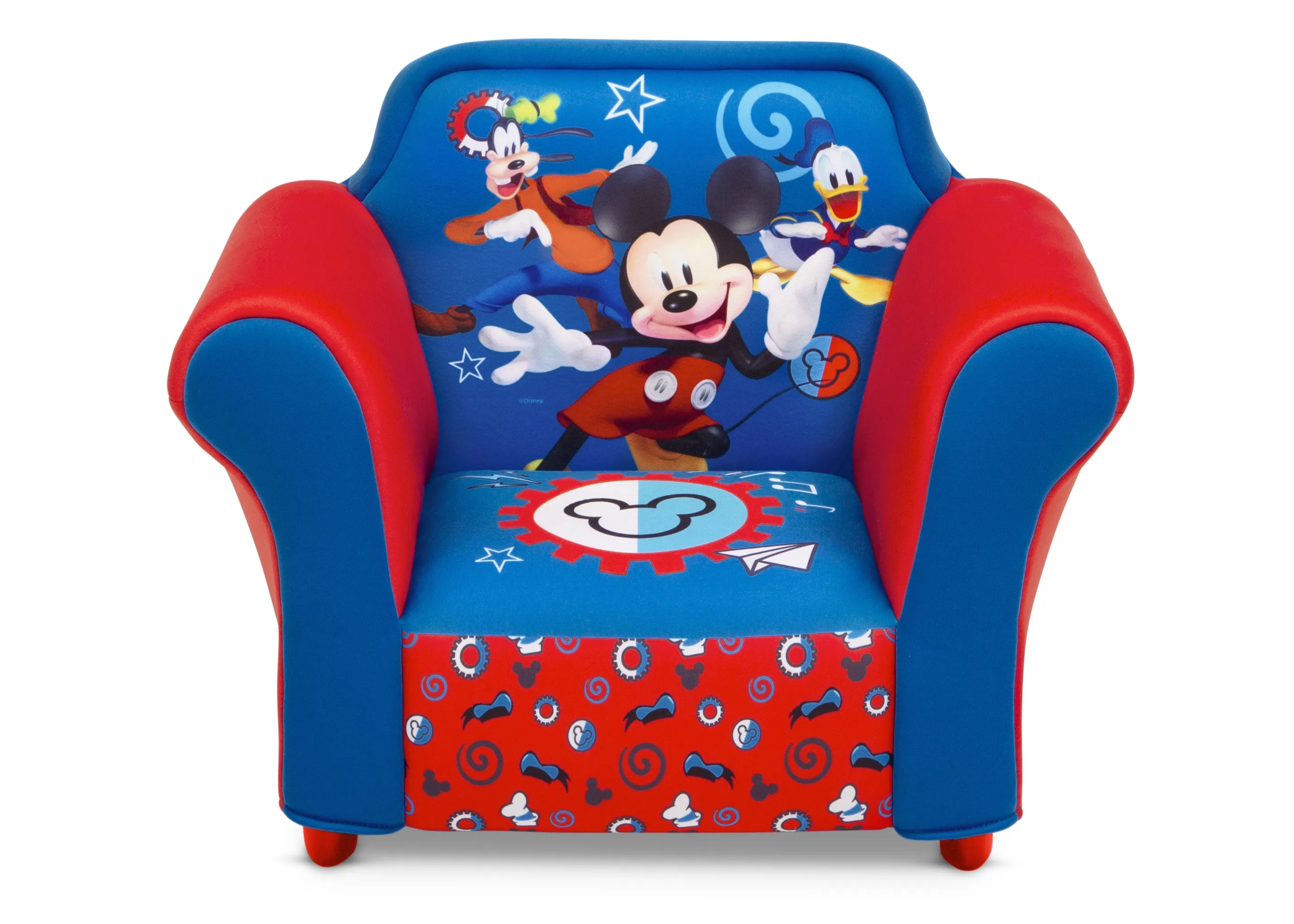 Mickey Mouse Kids Upholstered Chair with Sculpted Plastic Frame