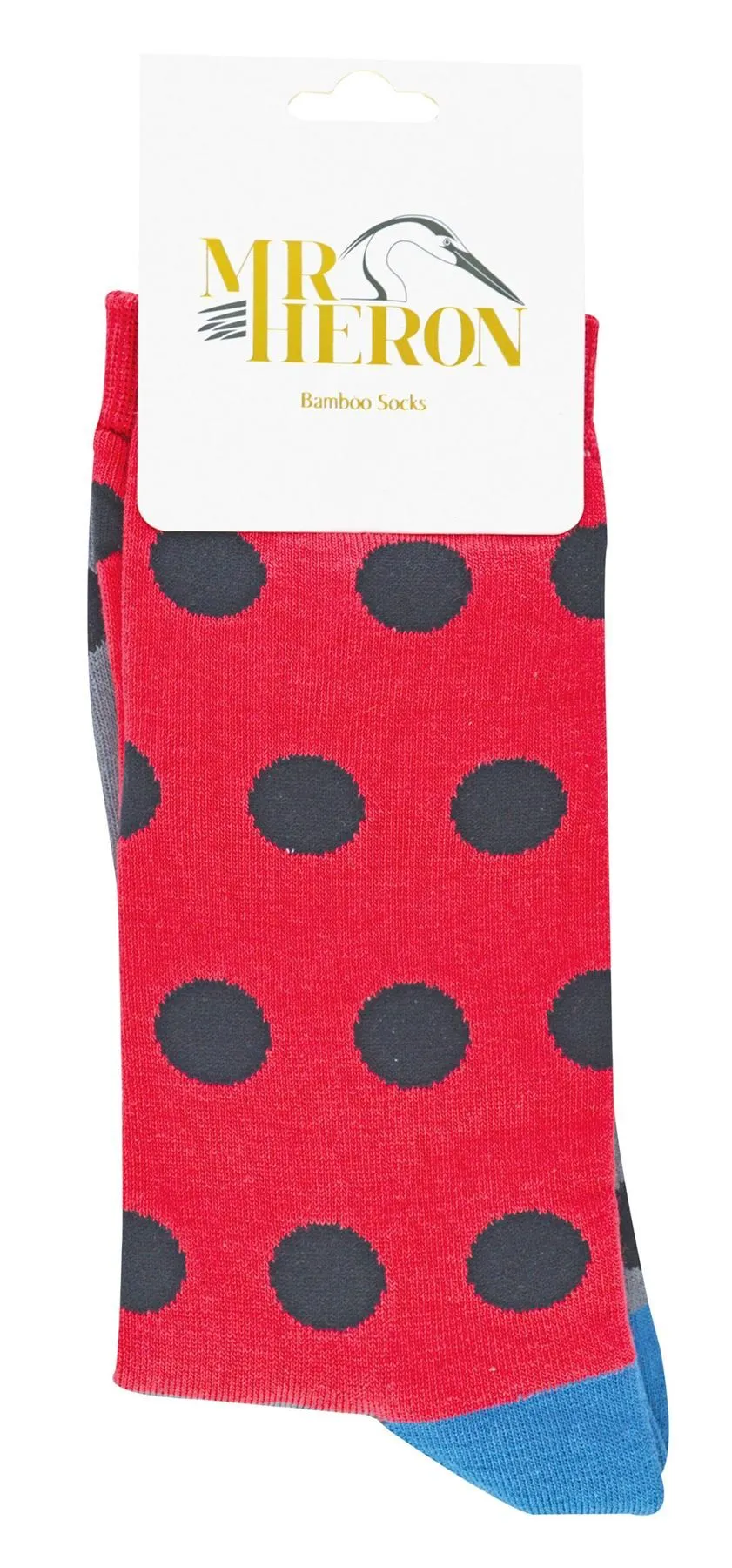 Mr Heron - Patterned Socks (6-11 / Red Spots)