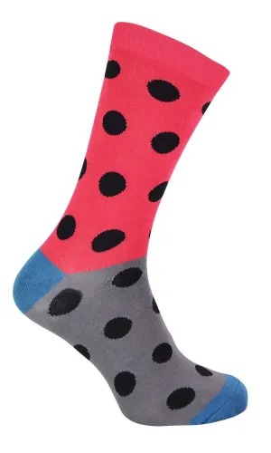 Mr Heron - Patterned Socks (6-11 / Red Spots)