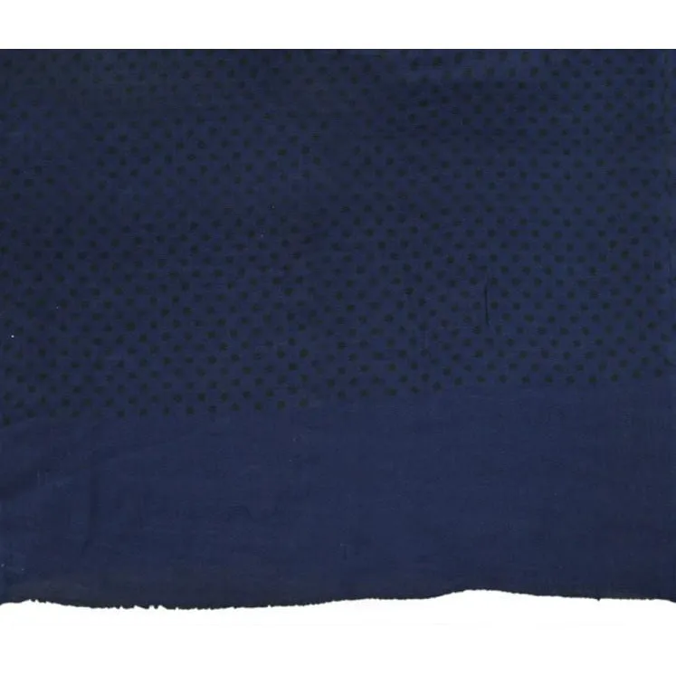 Navy Polka Wool Lightweight Scarf