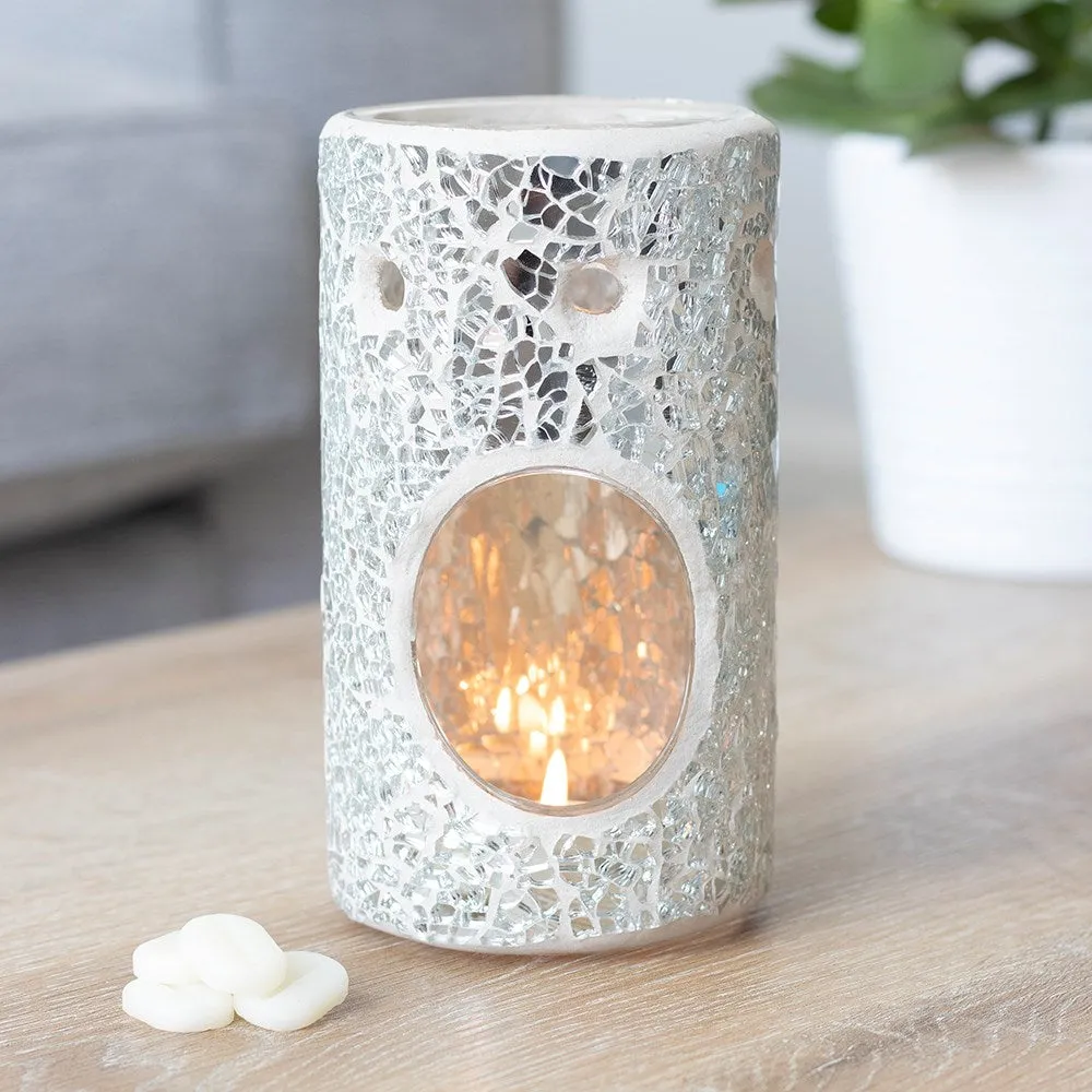 Pillar Crackle Glass Wax Burner Ed