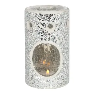 Pillar Crackle Glass Wax Burner Ed