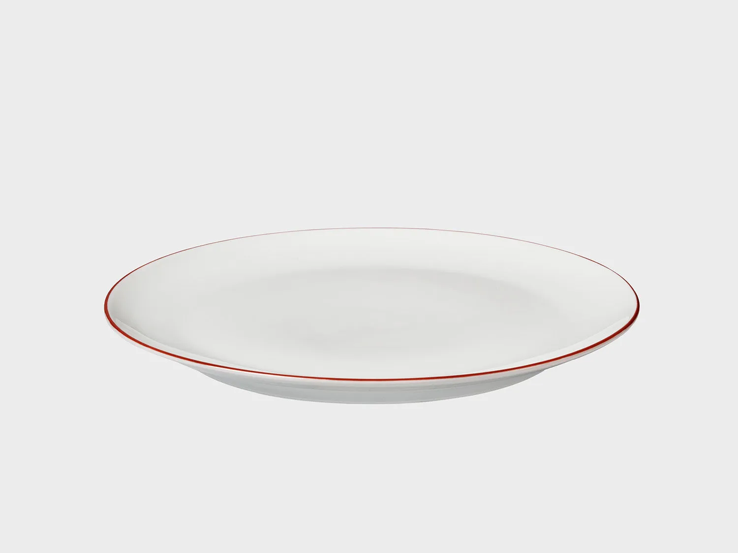 Plate Coupe | Lotos | Red colour rim | 21 cm