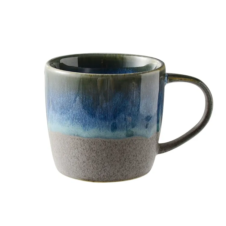 Retro Japanese Blue and Grey Coffee Mug