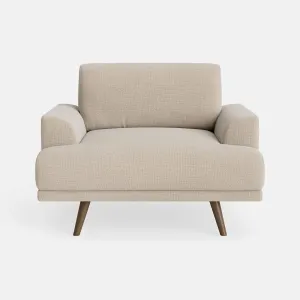 Rosewood Soft Woven Texture Armchair - Quicksand