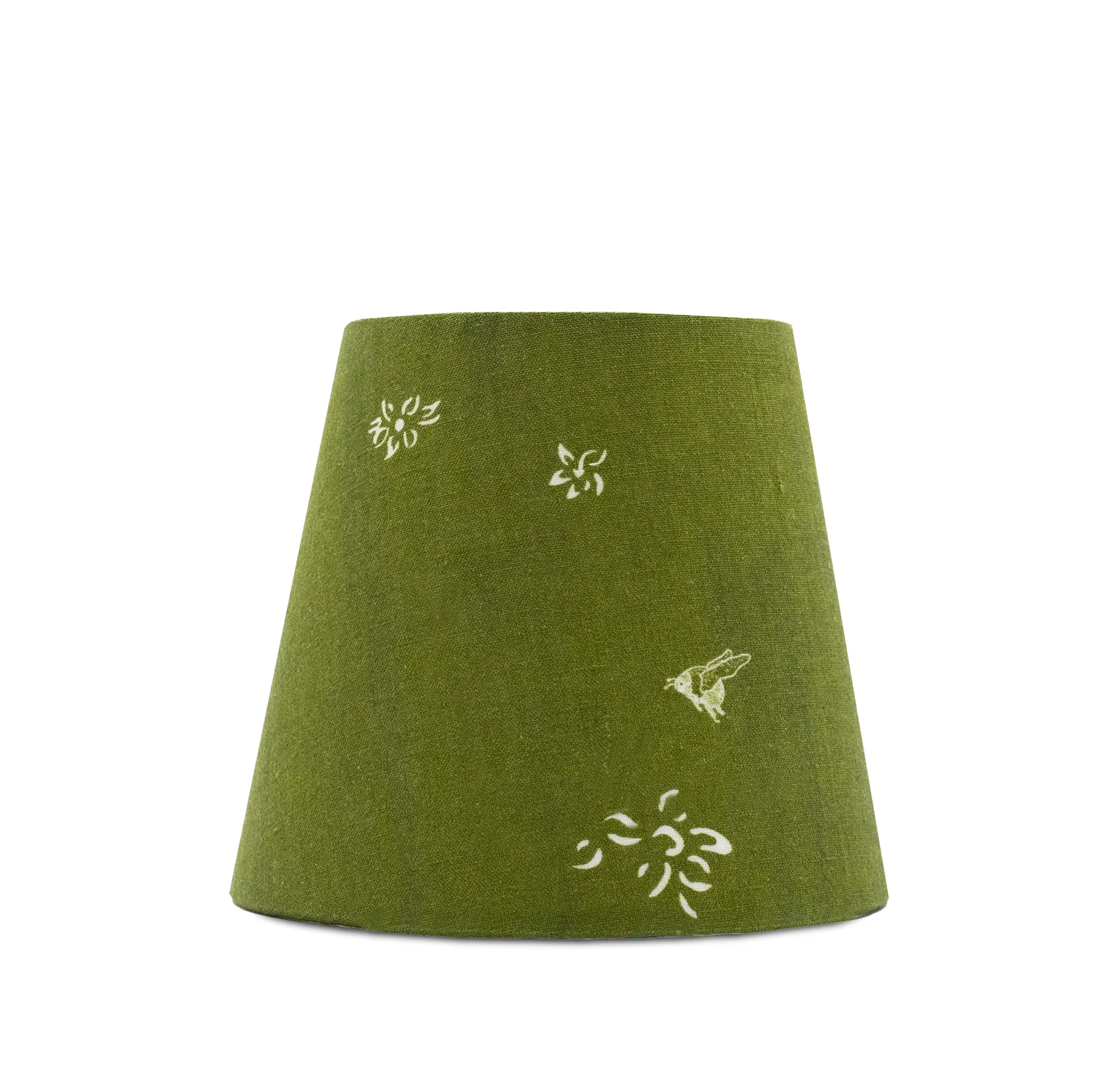 'S&Bee Falling Flower' Linen French Drum Lampshade, 13cm