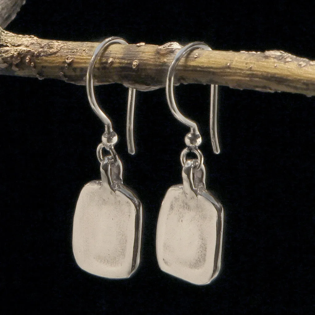 Skipping Stone Earrings | Silver