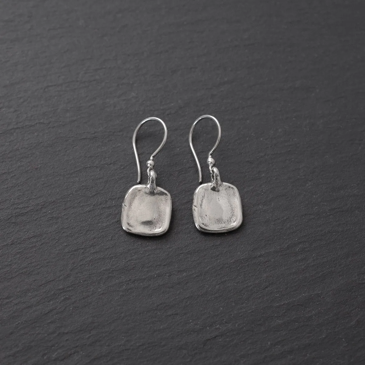 Skipping Stone Earrings | Silver