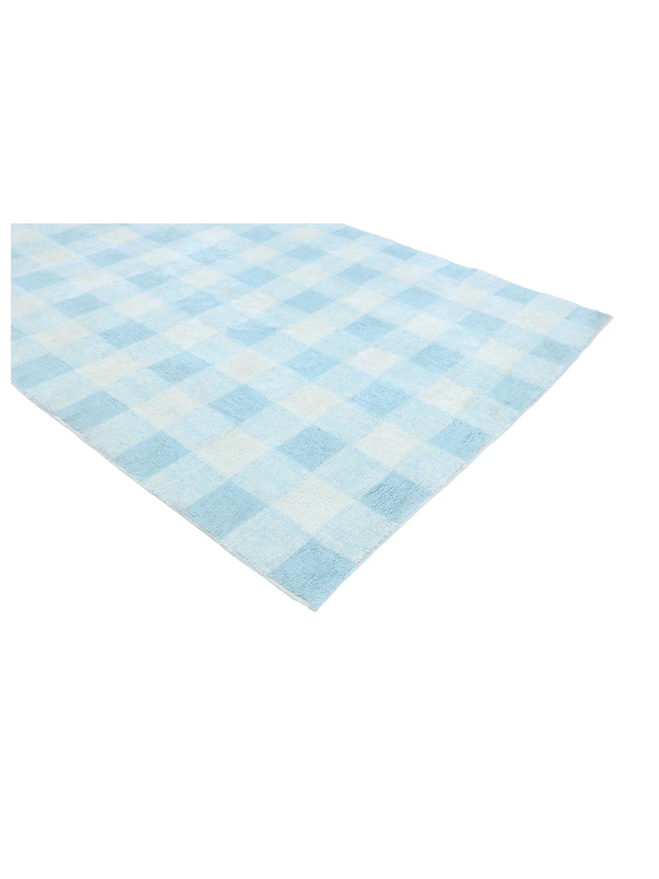 Sky Blue Gingham Rug