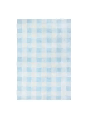 Sky Blue Gingham Rug