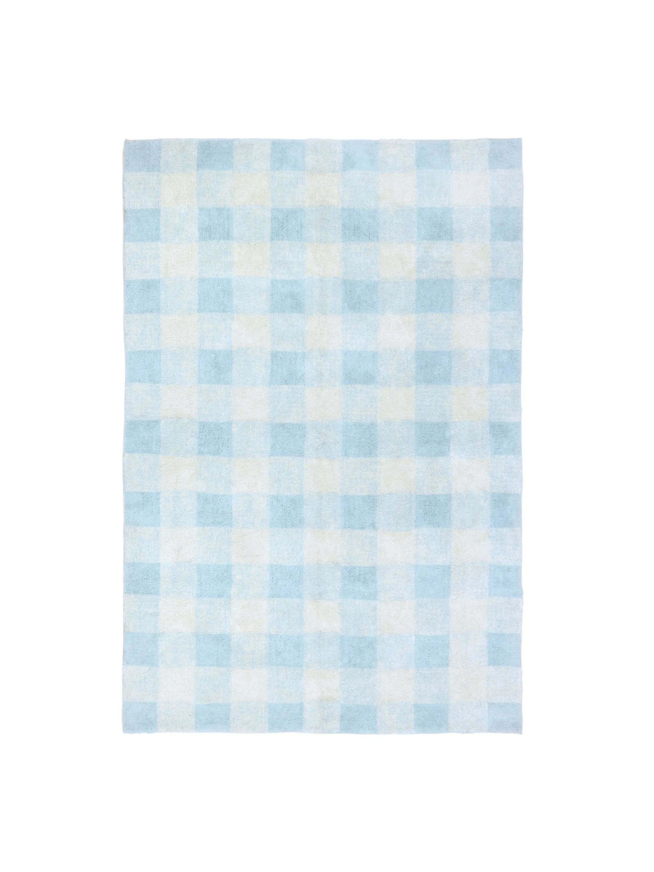 Sky Blue Gingham Rug