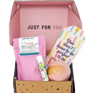 Special Birthday Gift Basket Box Set for Her- Unique Gift Basket Box for Mom,Wife,Friend,Aunt,Sister- Mothers Day Gifts (Spa Box)