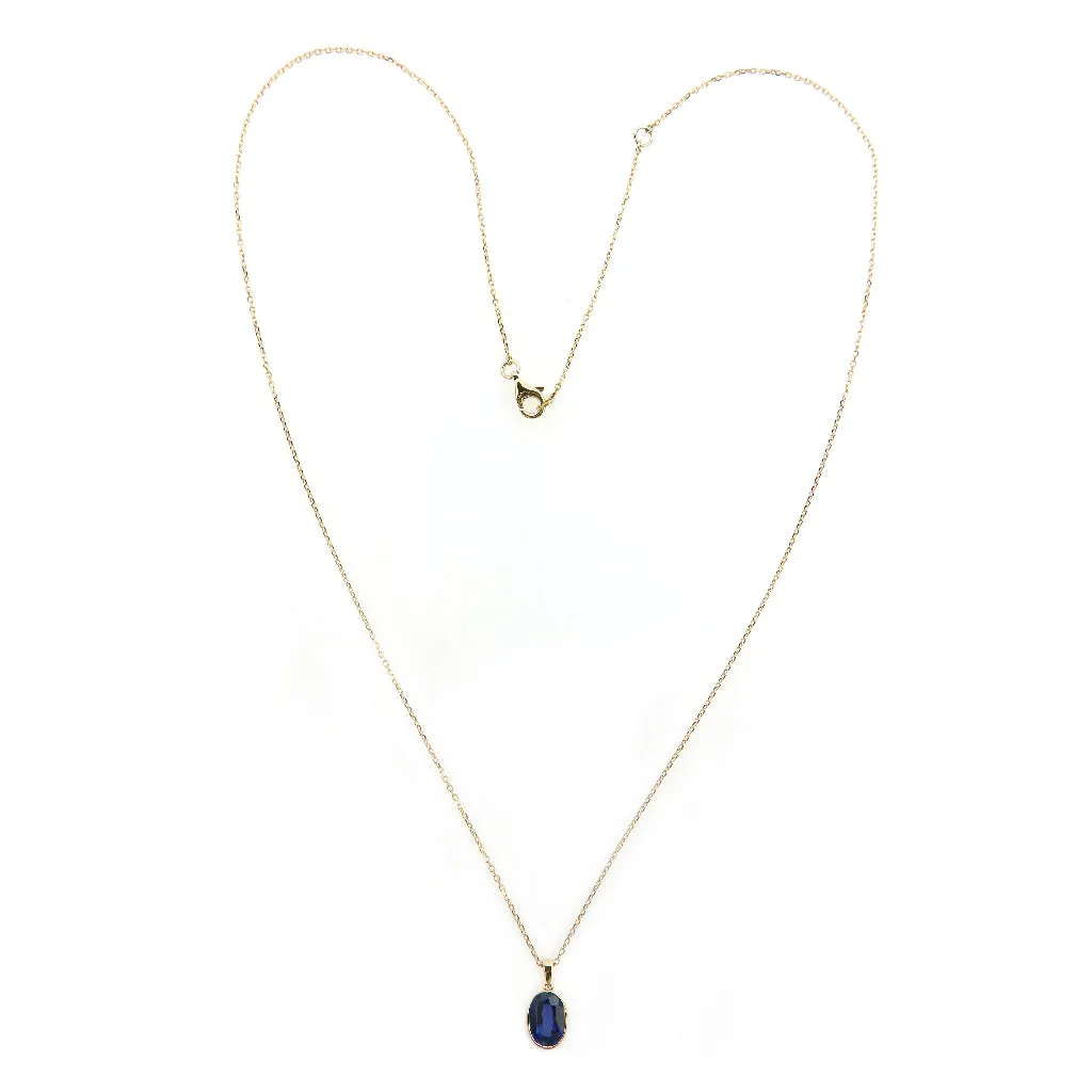 Sumba Oval Sapphire Pendant Necklace