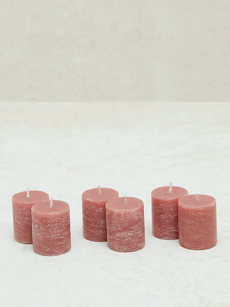 Westside Home Dusty Rose Votive Candle (Set of 6)