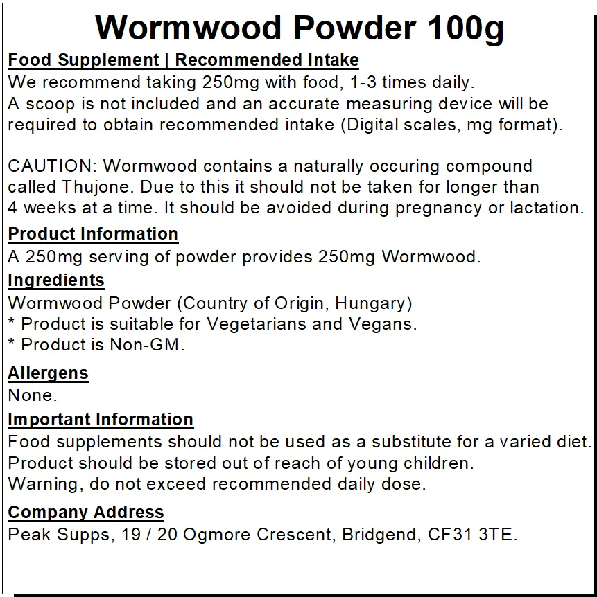 Wormwood Powder