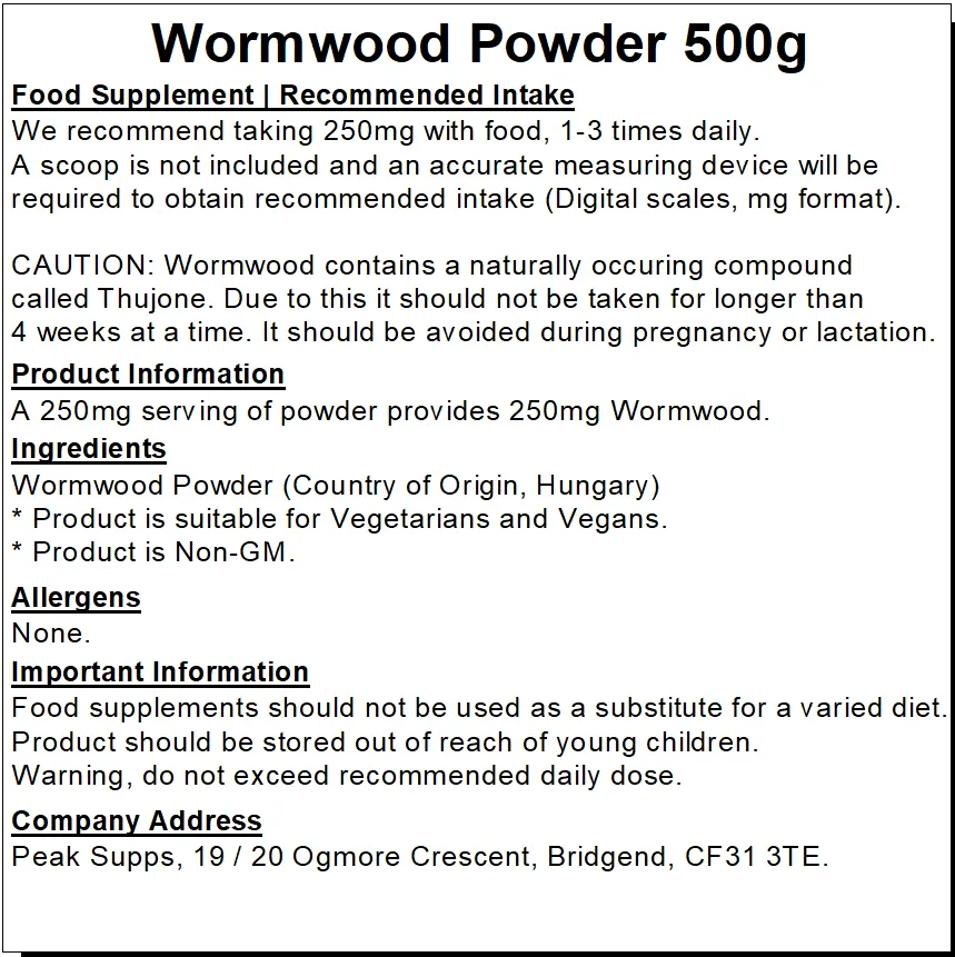 Wormwood Powder