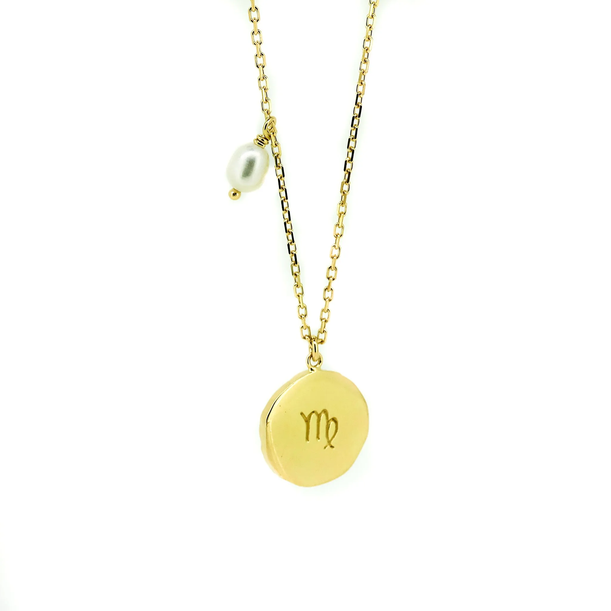 Zodiac Necklace Gemini Gold